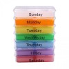 Organizator Medicamente 7 Zile, 4 Compartimente, Multicolor - Cutie Pastile Saptamanala Portabila