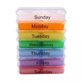 Cutie Pastile Medicamente 7 Zile, 4 Compartimente, Organizator Zilnic, Multicolor, Portabil