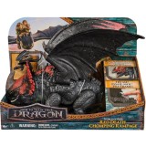 Dreamworks Dragons World of Berk - Figurina Red Death Chomping Rampage de 28 cm &bdquo;How to Train Your Dragon&rdquo;, Multicolor, 4 ani+