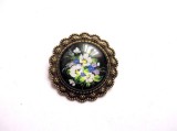 brose sticla cu flori albe 36028