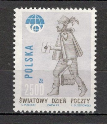 Polonia.1993 Ziua mondiala a Postei MP.277 foto