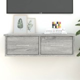 VidaXL Dulap de perete, sonoma gri, 60x26x18,5 cm, lemn prelucrat