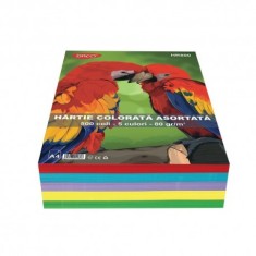 Hartie colorata HR800 A4 500 coli 5 cul DACO 80g/mp foto