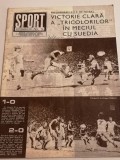 Revista SPORT nr.9/1982 (prezentare Chimia RM-Valcea,Poli Iasi)Romania-Suedia