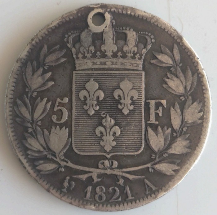 Moneda Franta - 5 Francs 1821 - A - Argint