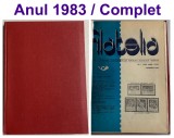 Romania 1983 - Lot 12 reviste filatelice romanesti FILATELIA / An XXXII complet, colegate in volum cartonat