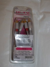 Cablu HAMA 1,5m 2xRCA to RCA gold plated