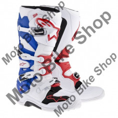 MBS Cizme MX Alpinestars TECH7 New, alb/albastru/rosu, 7=40.5, Cod Produs: 20120142737AU foto