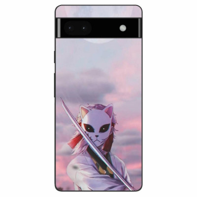 Husa compatibila cu Google Pixel 6A Silicon Gel Tpu Model Demon Slayer Sabito foto