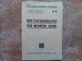 Der etatsausgleich fur mehrere jahre - Oreste A. Anastasiu, 1939 (Autograf)