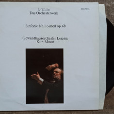Brahms, Kurt Masur, Sinfonie nr. 1 c-moll op. 68// disc vinil