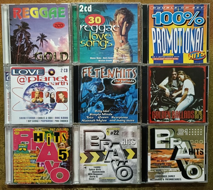 Dublu CD cu muzică Internațională , Pop, Rock, Dance