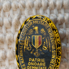 Insigna Uniunea Nationala a Cadrelor Militare in Rezerva si in Retragere 1990