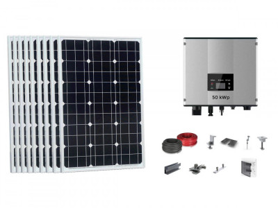 Kit fotovoltaic 50 kW trifazic &amp;ndash; sistem complet panouri solare premium foto