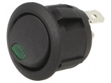 Rocker Switch SPST 2 ON-OFF 20A/14VDC Negru cu LED RA