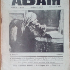 REVISTA ADAM NR. 94/ian.1937: poezii+foto MAX BLECHER/recenzie INIMI CICATRIZATE