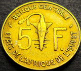 Cumpara ieftin Moneda exotica 5 FRANCI - AFRICA de VEST, anul 1975 *cod 2097 = excelenta