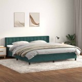 vidaXL Pat box spring cu saltea, verde &icirc;nchis, 180x210 cm, catifea 3318462