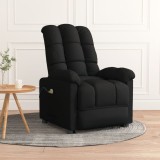 VidaXL Fotoliu de masaj electric rabatabil, negru, textil