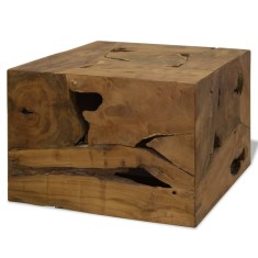 vidaXL Măsuță de cafea, 50 x 50 x 35 cm, lemn de tec natural, maro 244557