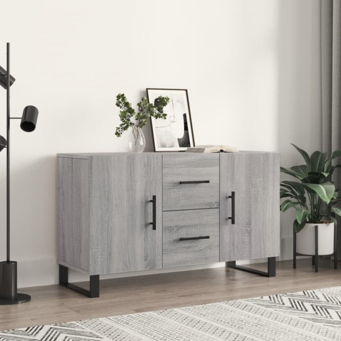 vidaXL Servantă, gri sonoma, 100x36x60 cm, lemn compozit