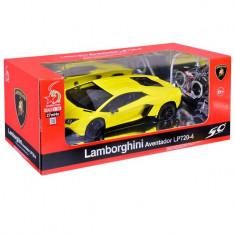 Masinuta sport de jucarie cu telecomanda, model lamborghini, galben, 25x12x9 cm foto