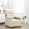vidaXL Fotoliu rabatabil, crem, material textil 289671