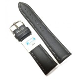 Cumpara ieftin Curea Ceas din Piele Gri, cu Cus?tur? Alba 20mm 22mm