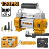 Compresor aer Auto 12V cu 2 Cilindri 8bar, 120PSI Ingco AAC2508
