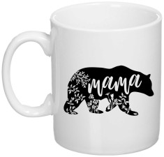 Cana alba personalizata &quot;Mama Bear&quot;, INOVATIX&reg;. 330ml
