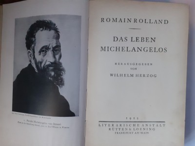 Romain Roland Das Leben Michelangelo 1922 foto