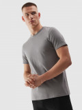 Tricou regular cu imprimeu pentru bărbați - gri, 4F Sportswear