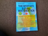 TEME IMPORTANTE IN STUDIUL MATEMATICII GRIGORE GHEBA,E ROGAI