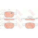 Placute frana Ford Fiesta 5, 11.2001-03.2010, Focus, 10.1998-12.2007, Tourneo Connect, 06.2002-12.2013, Transit Connect, 06.2002-, TRW