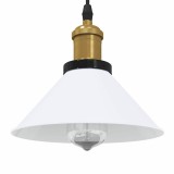 VidaXL Lampă suspendată reglabilă pe &icirc;nălțime E27 alb lucios metal