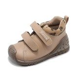 Pantofi copii X680 Willtigre&ndash; bej, piele naturală, talpă flexibilă, inchidere velcro