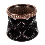 Cumpara ieftin Set 2 candele sticla neagra cupru 7x6 cm