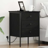 vidaXL Noptiere 2 pcs Stejar negru 42 x 41 x 61 cm Lemn compozit