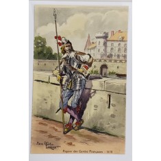 PIQUIER DES GARDE FRANCAISES , 1630 , PICTURA de PIERRE ALBERT LEROUX , REPRODUSA PE CARTE POSTALA , CLASICA