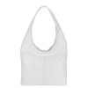 Geanta alba de talie mare din piele naturala 8924 127