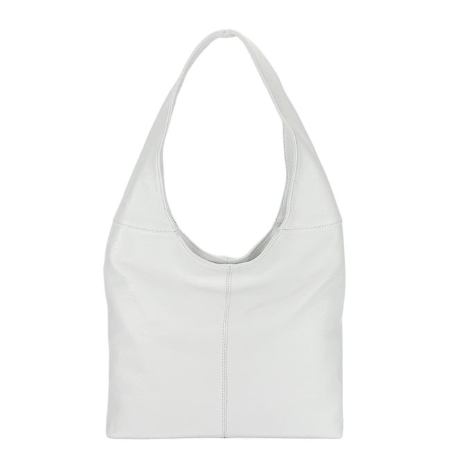 Geanta alba de talie mare din piele naturala 8924 127