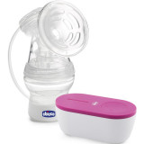 Cumpara ieftin Chicco Breast Pump Travel pompă de s&acirc;n Pink 1 buc