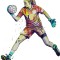 Sticker decorativ, Fotbalista, Maro, 10123ST-25