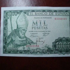 SPANIA 1000 PESETAS 1965 EXCELENTA