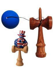 Kendama din lemn natural, Bila silicon mat+ Sticker Waterproof USA pentru telefon, 158KD