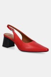 Vagabond Shoemakers pantofi de piele ALTEA culoarea rosu, cu toc drept, cu toc deschis, 5740-401-48