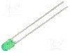 Dioda LED, 3mm, verde, 16...20mcd, 10mA, 2,4...3V, VISHAY - TLHG4205
