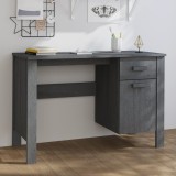 Birou &bdquo;HAMAR&rdquo;, gri &icirc;nchis, 113x50x75 cm, lemn masiv de pin