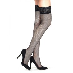 Eross ciorapi Silicone Lace XS/L Black