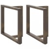 VidaXL Picioare de masă &icirc;n formă de T, 2 buc., negru, 100x35x(72-73) cm, oțel 4013071